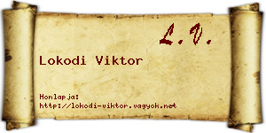 Lokodi Viktor névjegykártya