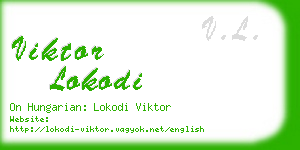viktor lokodi business card